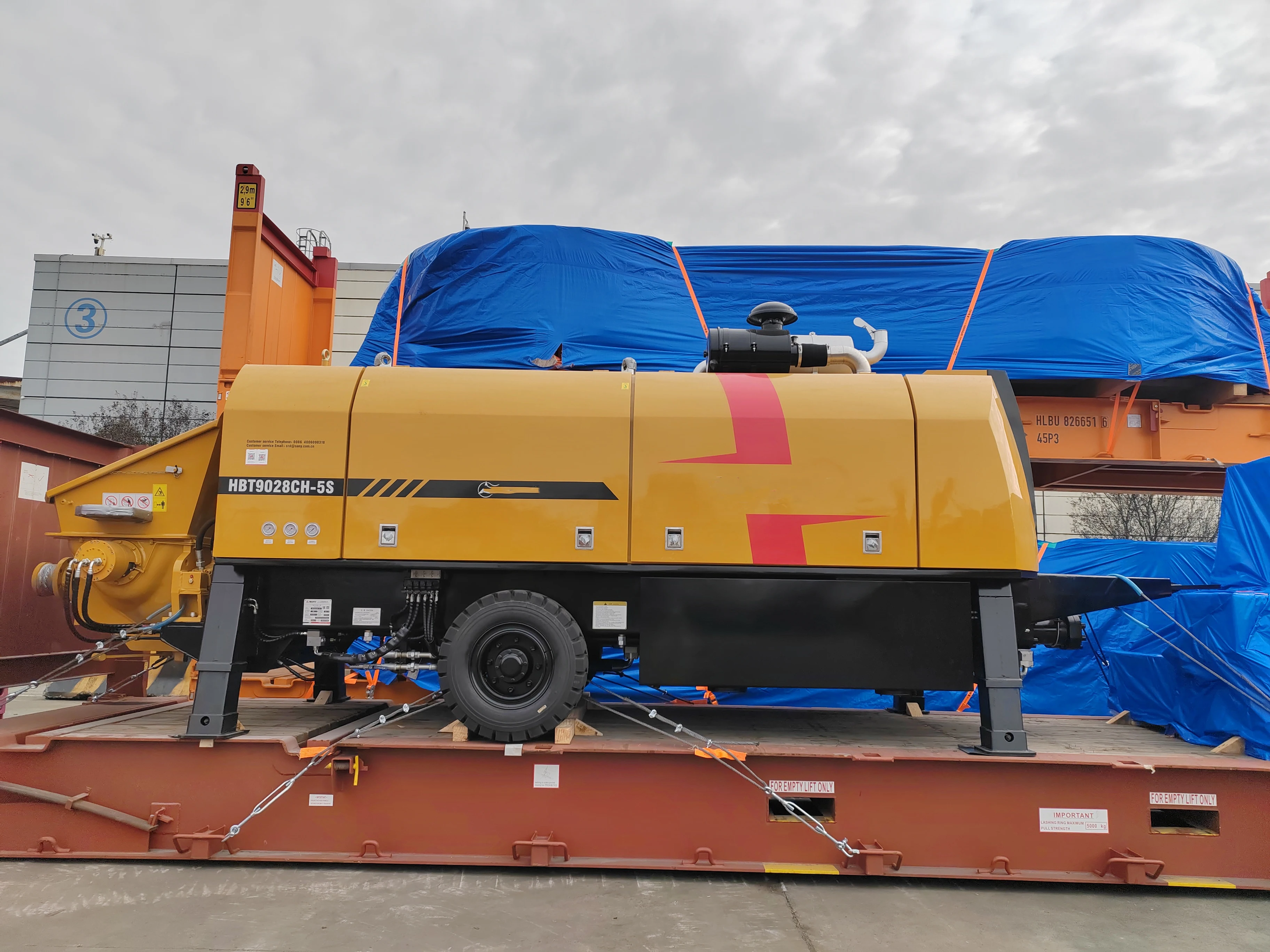 Factory Price S Valve Trailer Concrete Pump HBT9028CH-5S