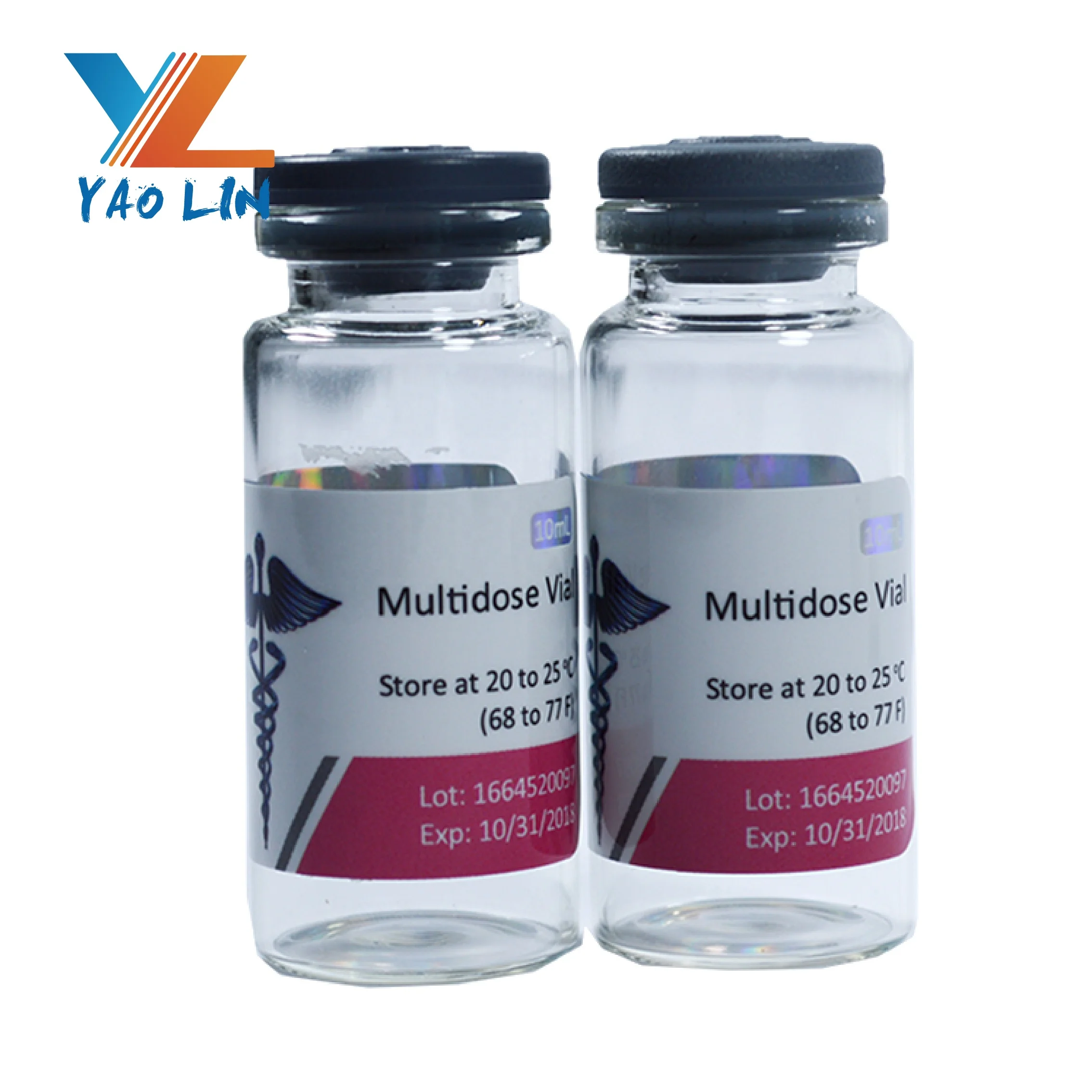 
Medical 10ml Glass Vial with customized label 