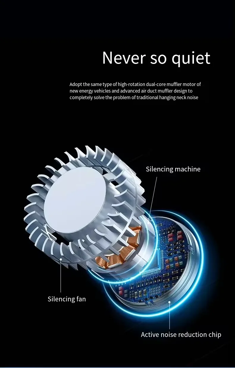 Air conditioner electric portable hanging semiconductor refrigerator cooling neck fan for outdoor sports fan