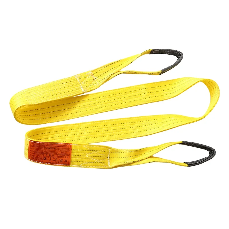 10 Ton PE Flat webbing Sling lifting Belt Color Code Lifting Belt Sling 6m Flat Braided lifting slings