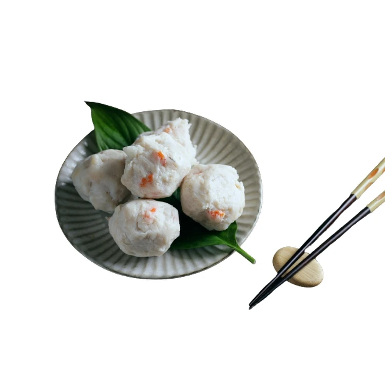 
Certified Chinese feature non-nicotine hand made frozen seafood scallop & shrimp ball surimi 