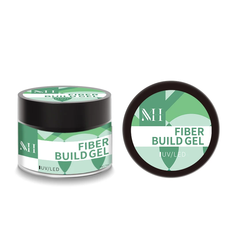 MH OEM ODM 50% more fiber glass UV gel builder for nails 15ml 1kg wholesale clear gel nail builder