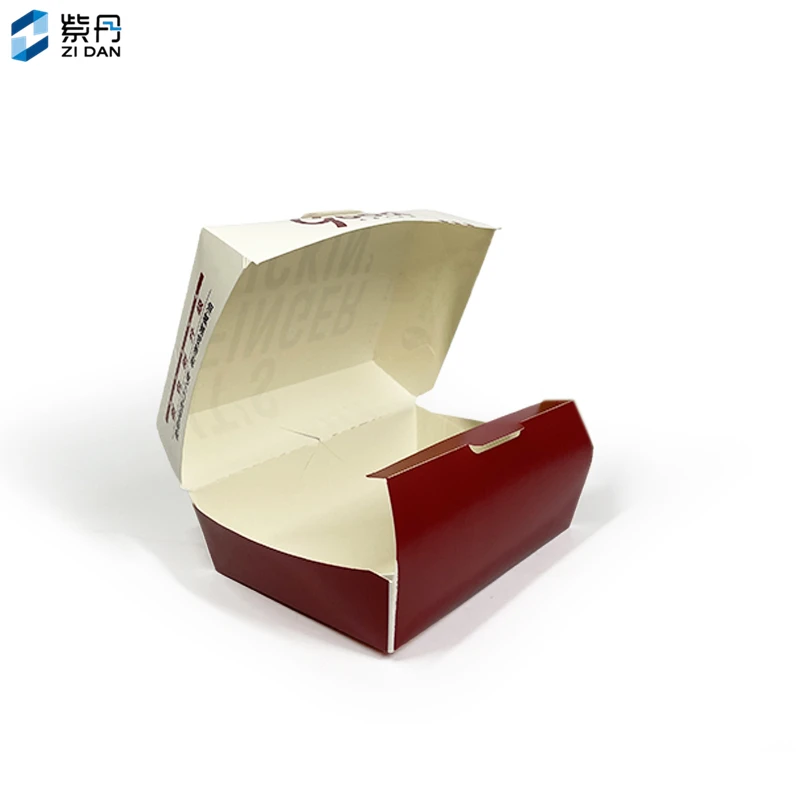 Double Coated Mcdonald Golden Fried Wholesale Catering Black Burger Box Manual