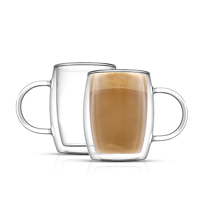 Double-layer anti-scald heat-resistant glass high borosilicate water cup milk juice cup
