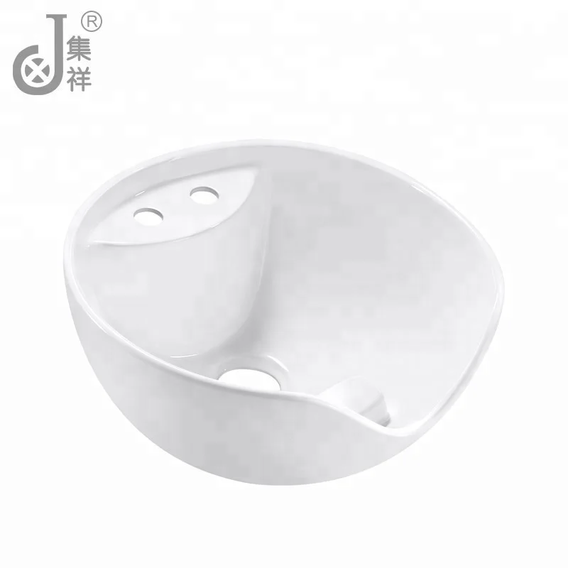 Beauty Hair Salon Equipment Hairdressing Ceramic Shampoo Basin Salon Furniture Comfortable Traditional JX-4831 Black and White