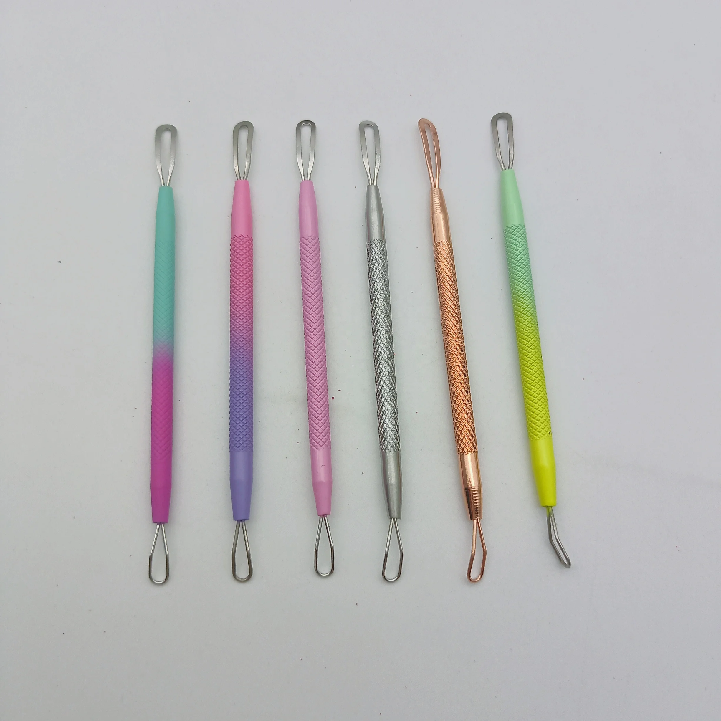 Нержавеющая сталь двойная головка для удаления порошка акне игла прыщей и костюм ухода за лицом лечение