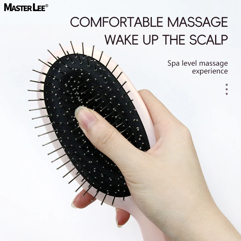 gilt magic powder soft matte Gold/Silver steel needle  teeth extension massage detangling hair brushes Wet Dry Brush