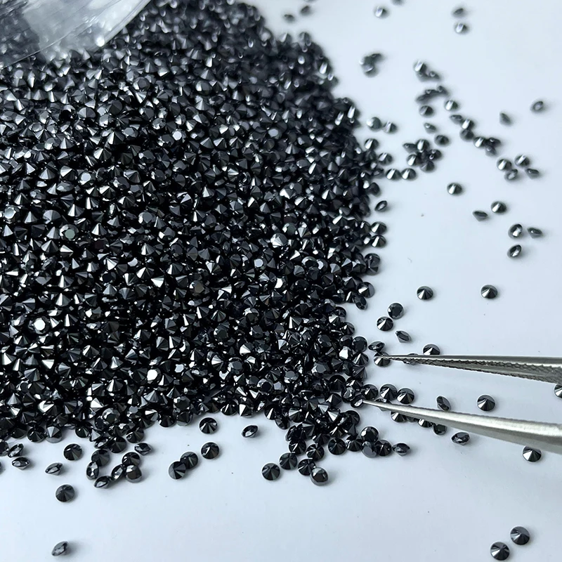 SICGEM Manufacturer Best Price Black Moissanite Round Jewelry Melee Moissanite Stone Loose