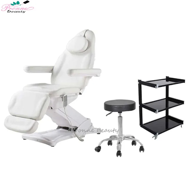Modern luxury massage table electric facial bed adjustable white beauty bed for salon