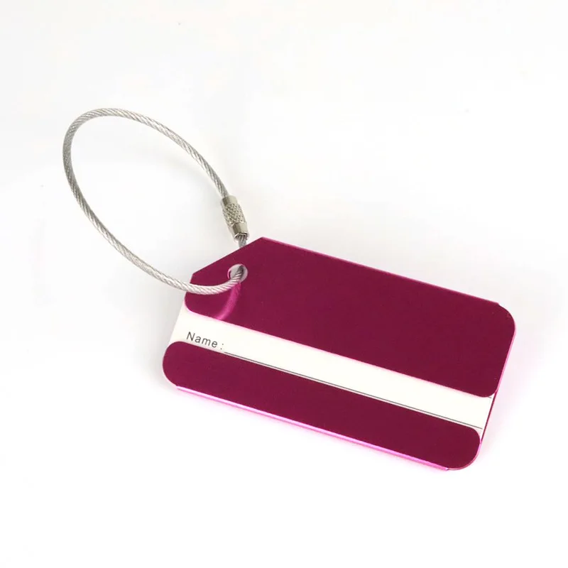 Promotional Gift Square Metal Luggage Tags Aluminum Alloy Travel Airplane Luggage Tag Custom Logo ID Card Boarding Passes Label