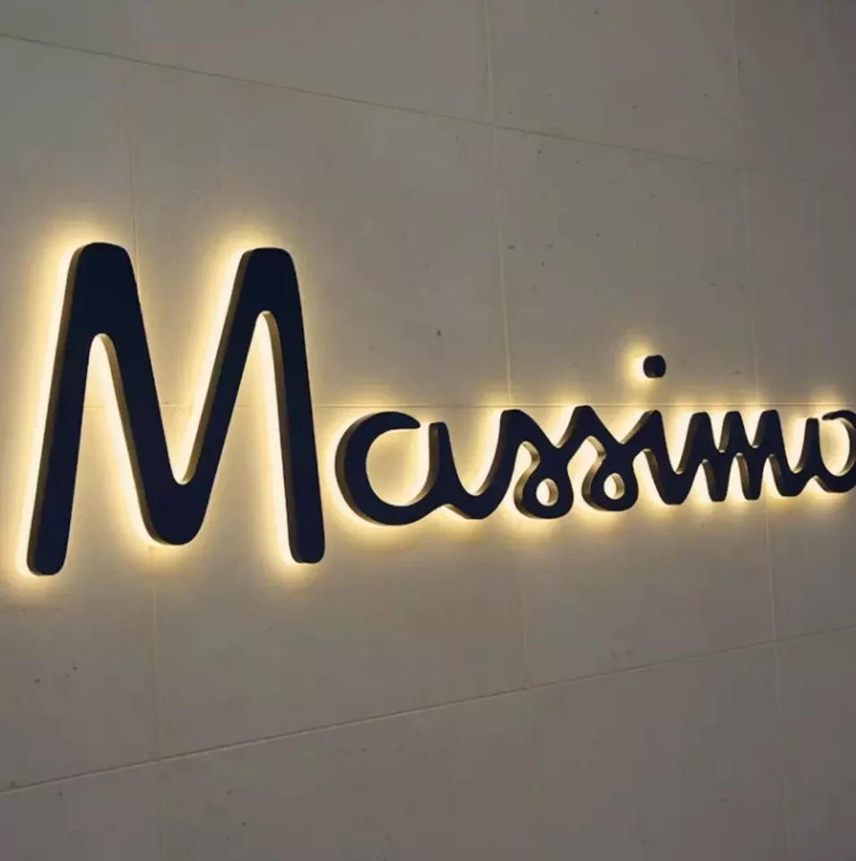 New Special Design Outdoor Backlit Letter Shopping Wall Led 3d  Backlit Letter