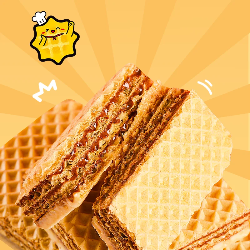 315g High Quality Sugar Wafer Type Biscuits Crispy Texture Sweet Quick Energy Source 7 Thick Cut Wafer Cookies
