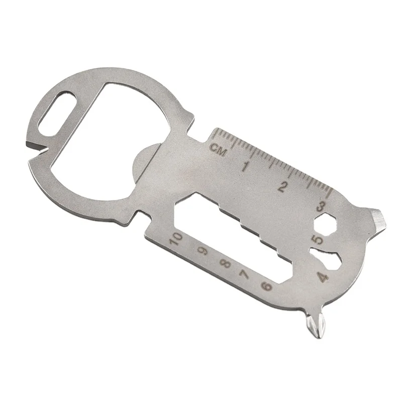 Manufacturers wholesale outdoor multi-functional EDC tool card creative bottle opener keychain portable multi-purpose tools