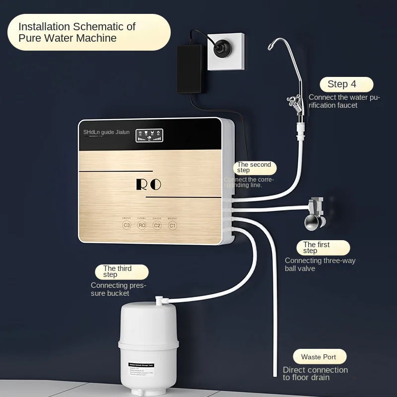 2024new model 100 gpd Custom Alkaline Water Dispenser Purifier  Reverse osmosis Household Use Best Price Ro Water Dispenser