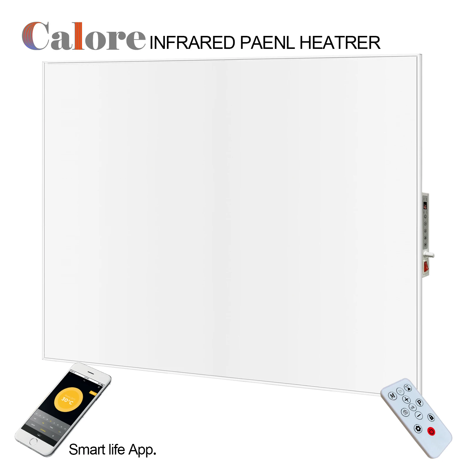 Energy Efficient trueColor picture C080S 800W infrared panel heater 7days x 24 hrs custom Programs holiday plan open window