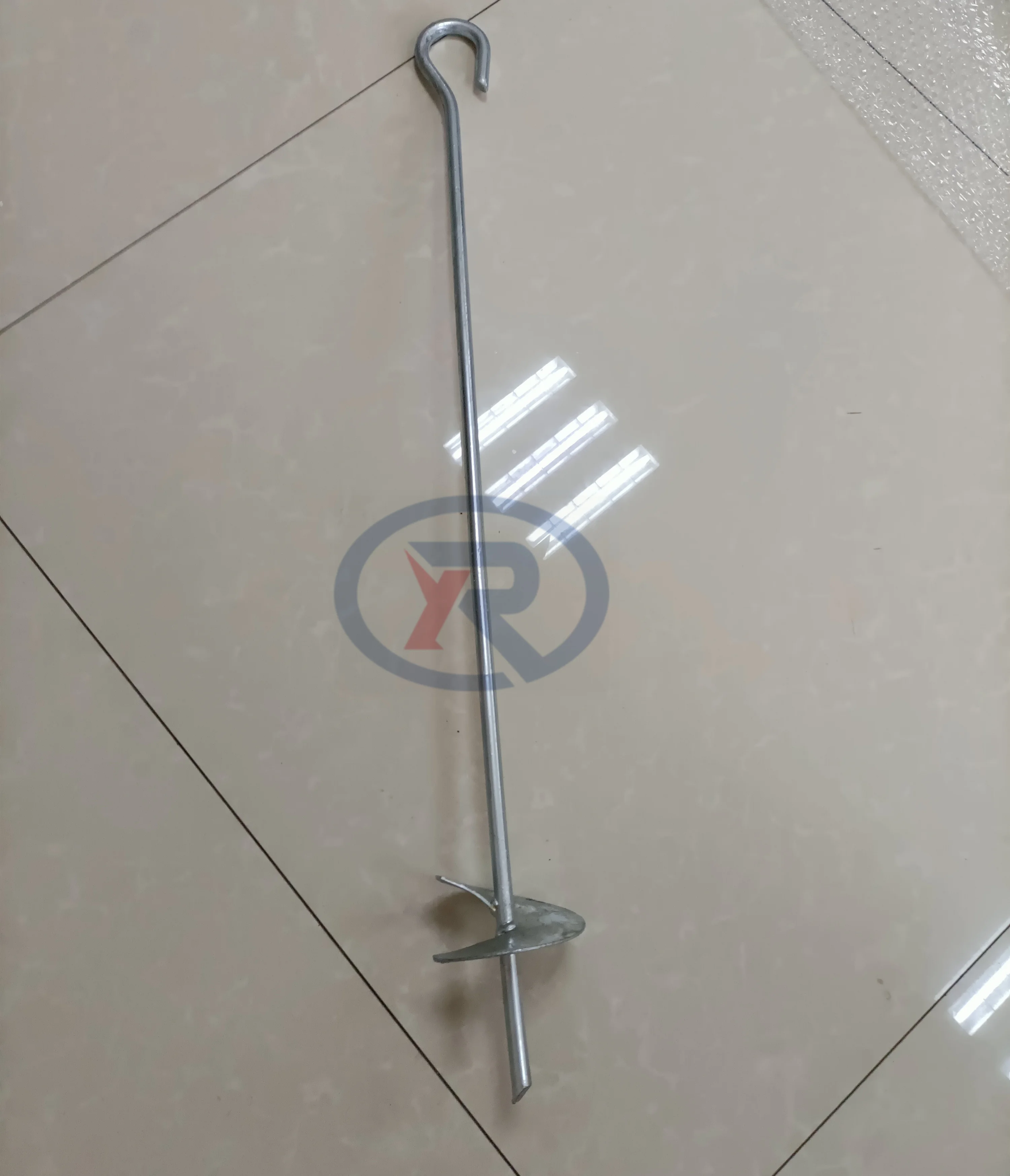 Hot dipped galvanized earth anchors pole post drilling farm ground using/Heavy duty steel metal red painted ground screw anchors