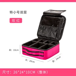 Multifunctional professional makeup bag clapboard partition portable women cosmetic case bag for ladies