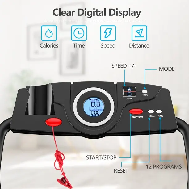 Cheap price LCD Home use Gym fitness electrical treadmills for sale made in China