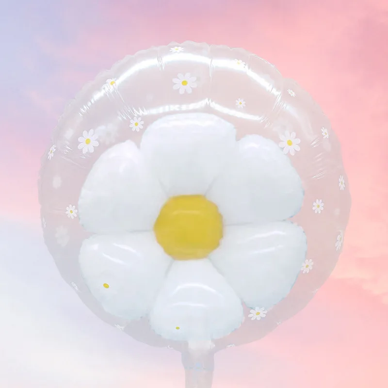 New Style 24inch Ball in Ball Daisy Transparent Bobo Balloons for Party Anniversary Wedding Decor Photography Props Bobo Balloon