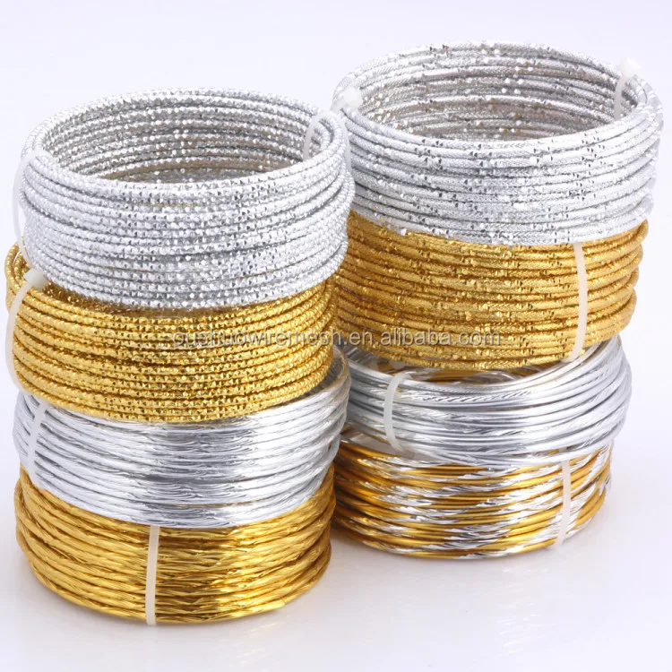2mm metal craft wire diamond cut colorful aluminum wire for handmade jewelry making