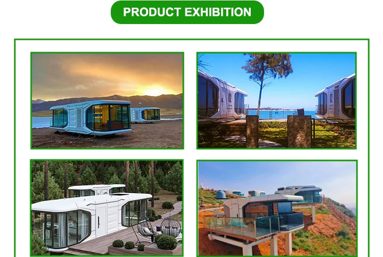 Small Space Capsule Mobile Home Prefabricated Modular Steel Container with Kitchen and Bathroom for Hotels and Cabins