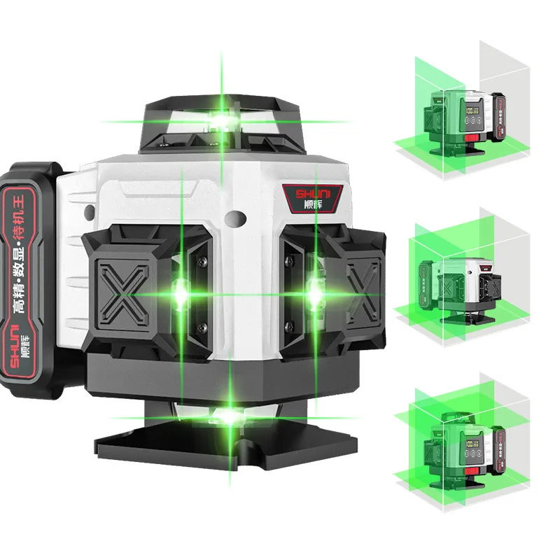 Лазерный уровень 360 4d 16 линий зеленый луч Лазерные уровни для строительства