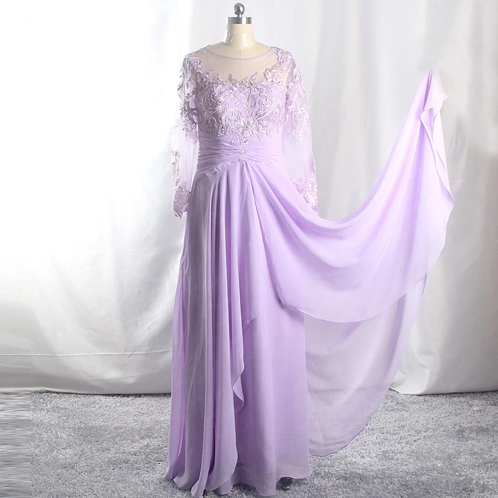 
RSE919 Voilet Color Wedding Dress For Mother Of The Bride Dresses Long 