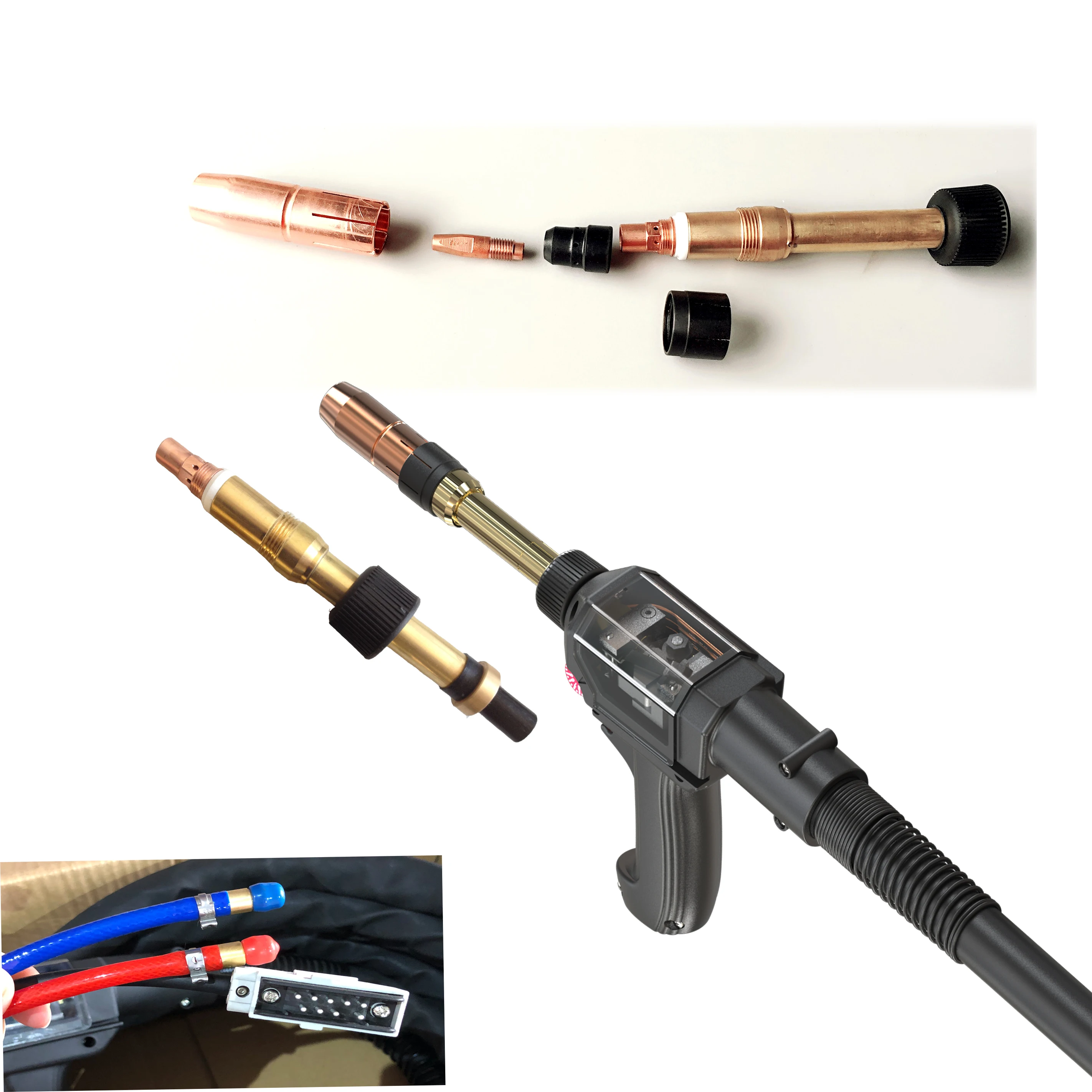  Push pull MIG welding gun fit for Fronius type machine use PW5000 500AMP water cooled spool