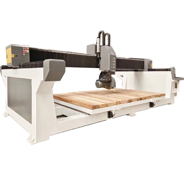 GD-3220 Heavy Duty Stone Processing Machinery 5 Axis Quartz Marble Granite Stone Cutting CNC Bridge Saw Stone Cutting Machine