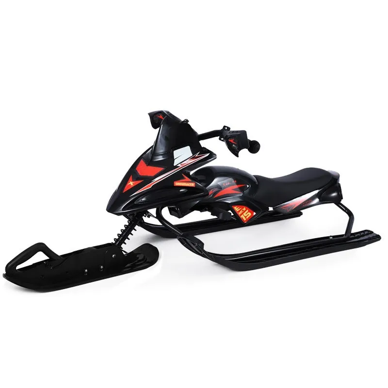 Adult Motorbike Style Snowboard Kids Snow Ski Racer  Bike  Steel Pipe Snow Runner Bike Sled