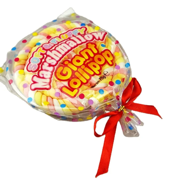 
Factory Direct Sale Artificial Marshmallow Lollipops In Soft Candies 