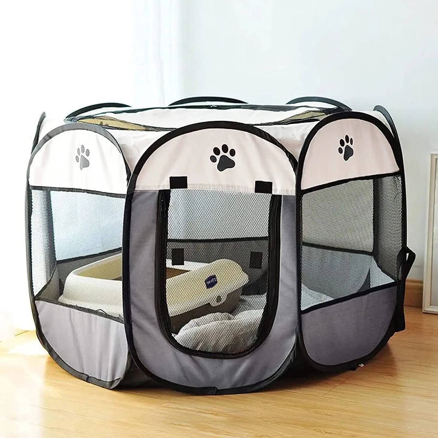 Not Easy To Scratch Portable Pet Playpen Dog Playpen Foldable Pet Tents For Puppy Dog Cat Indoor Outdoor Travel Camping Use