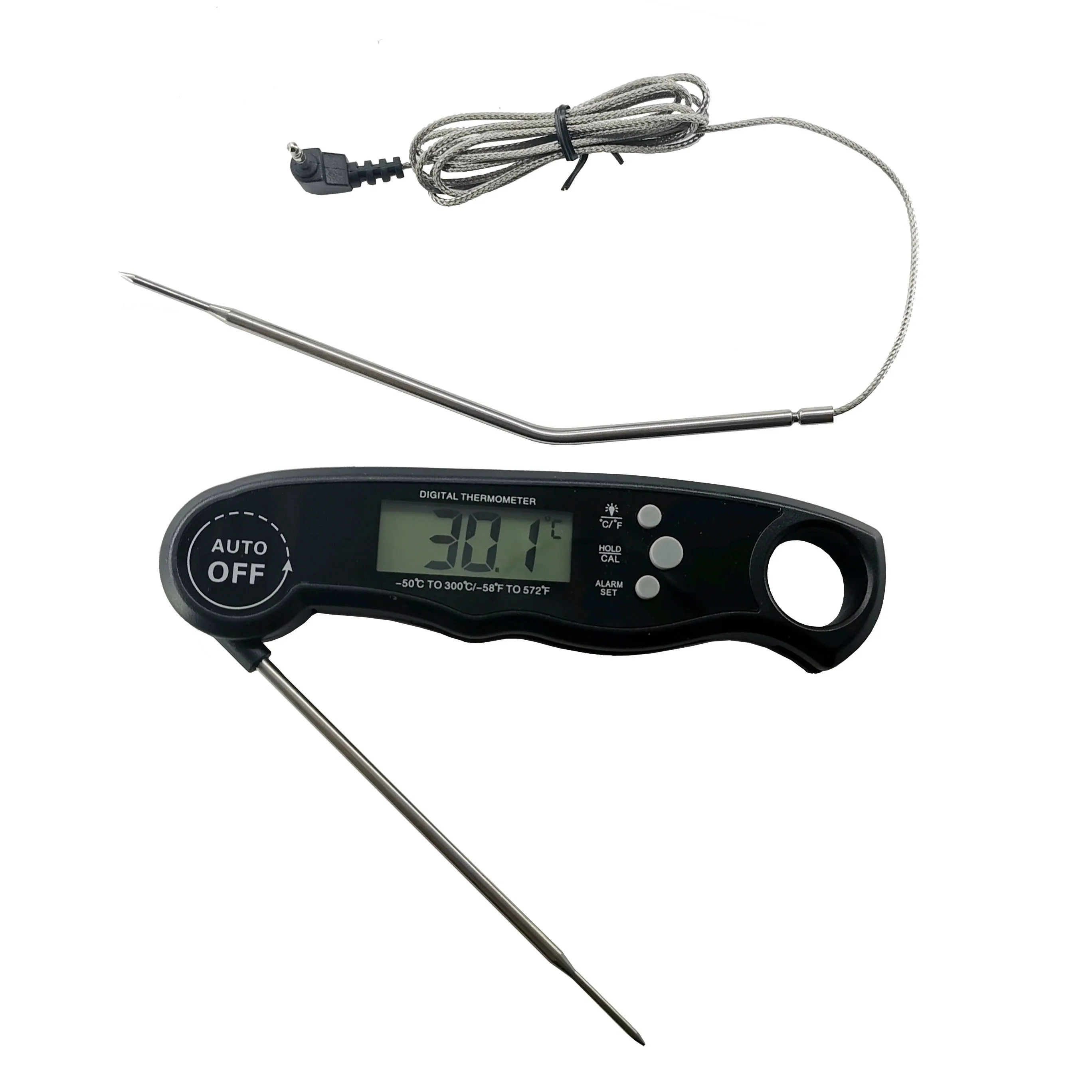 Oven BBQ fold probes 2 in 1 digital meat thermometer for kitchen cooking