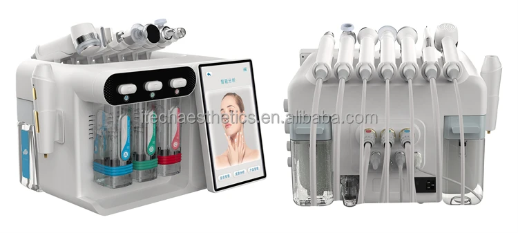 Hydra Dermatologist Apparatus High Pressure Oxygene Facial Hydra  Aqua Facial Machine 8 in 1Jet Oxygen Skin Analyzer