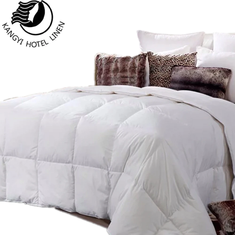 Luxury King Size Hotel Duck Feather Bed Sleeping Comforter Inner White Cotton Filling Duvet