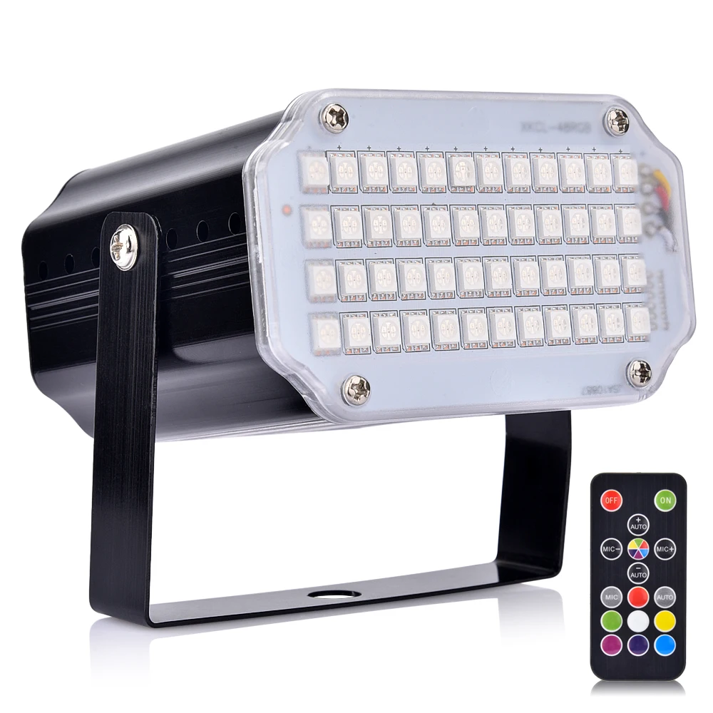 Сценическое освещение со звуковой активацией, стробоскоп с дистанционным управлением для дискотеки, диджея, вечеринки, шоу, клуба