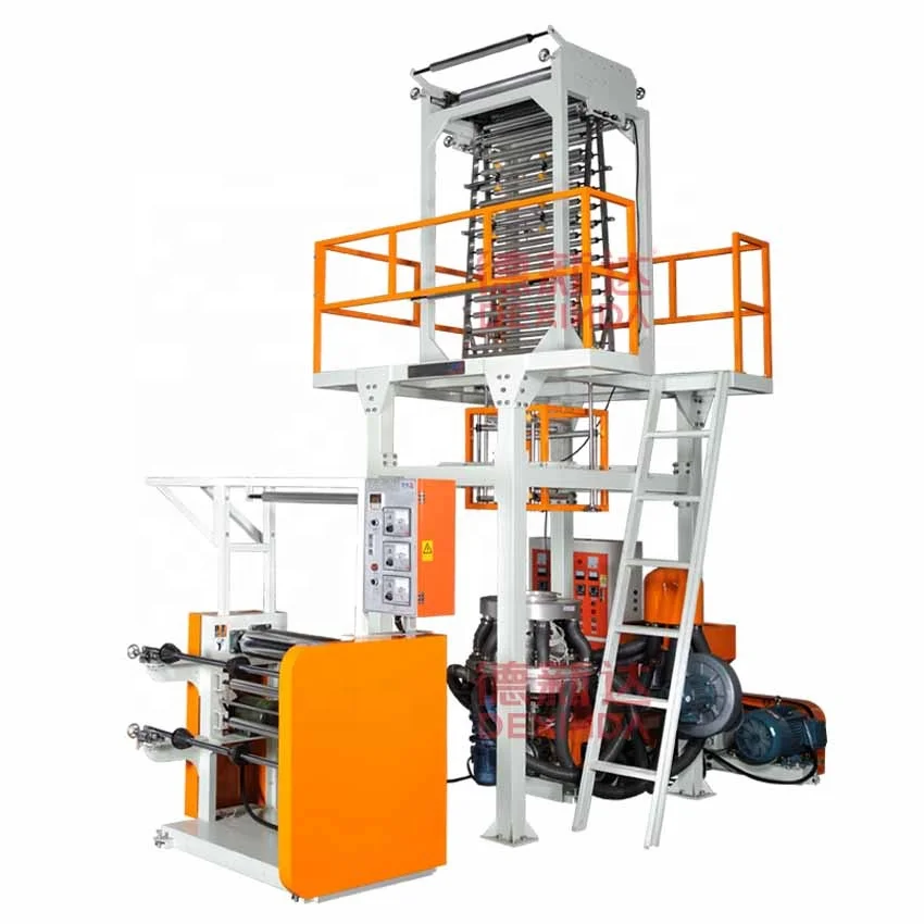 Single Layer Film Blowing Machine Garbage Bag Plastic Pe Film Extruder Shopping Bags Film Blowing Machine