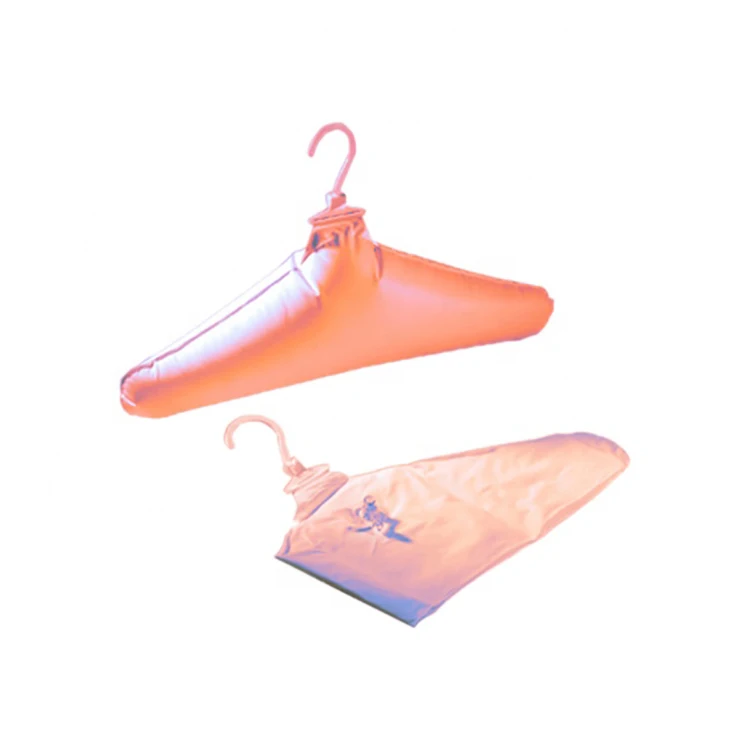 Novelty Inflatable Clothes Hanger for travel light weight easy compact carry Promotional Gift PVC EVA BSCI factory