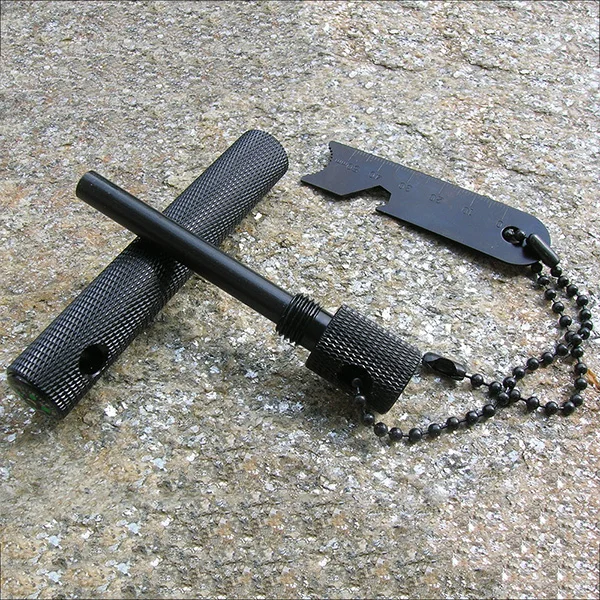 Camping Trekking products waterproof metal fire starter flint stone with keychain scraper