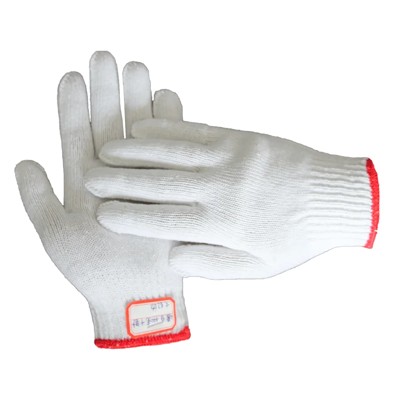 Wholesale Cotton Work Hand Bleach White Factory Labour White Cotton Knitted Safety Work Gloves