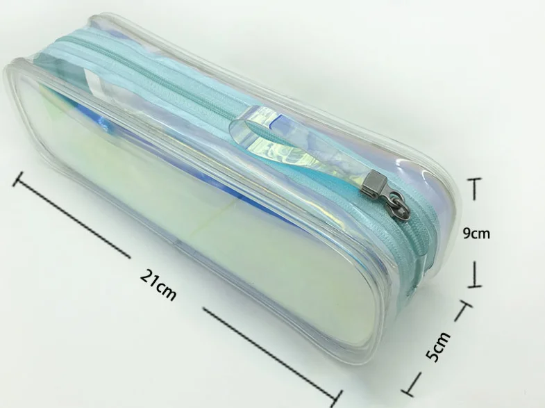 Glitter Clear Tassel Flash Stationery Laser Transparent Holographic Cosmetic Zipper Bag MakeUp bag Pencil Case