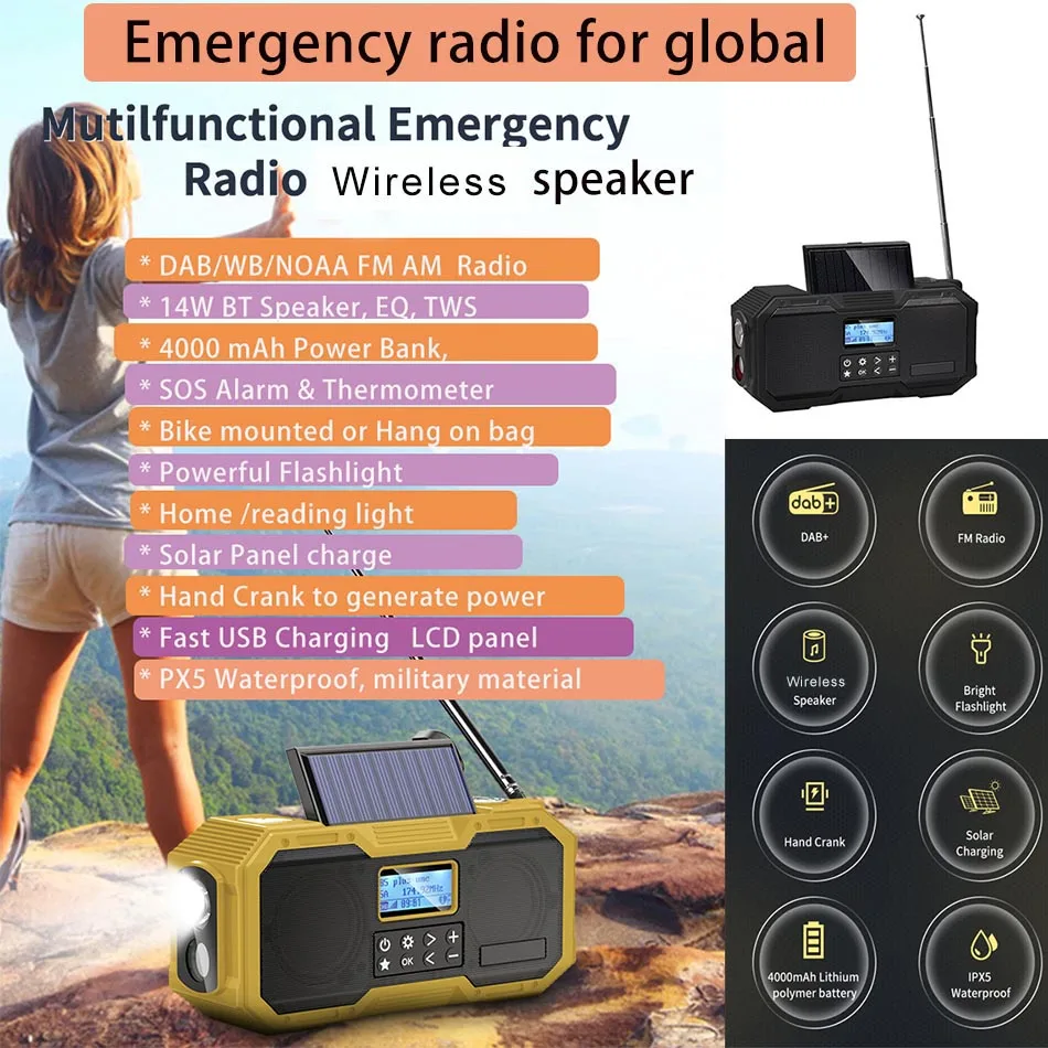 D588 Super Clear Global Digital Radio Sound Equipment Wireless Speaker With Am Fm Automatic Search Station