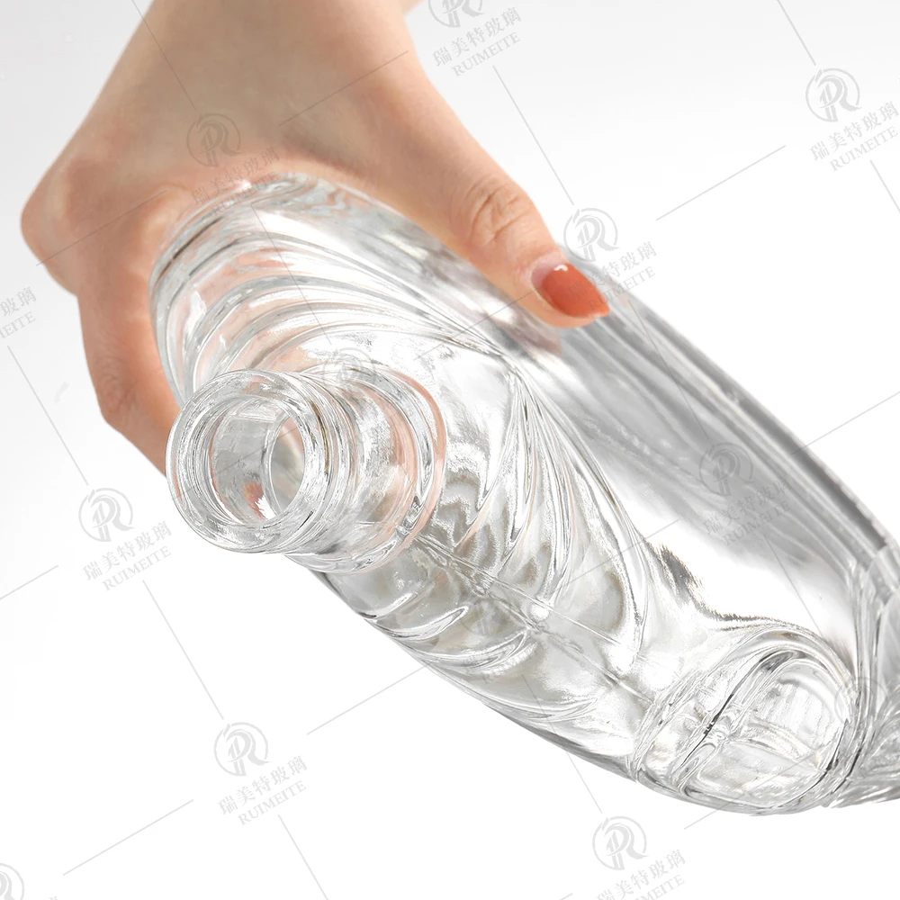 Glass bottle manufacture super flint  bottle high quality spirts rum gin whisky cognac XO brandy glass bottle