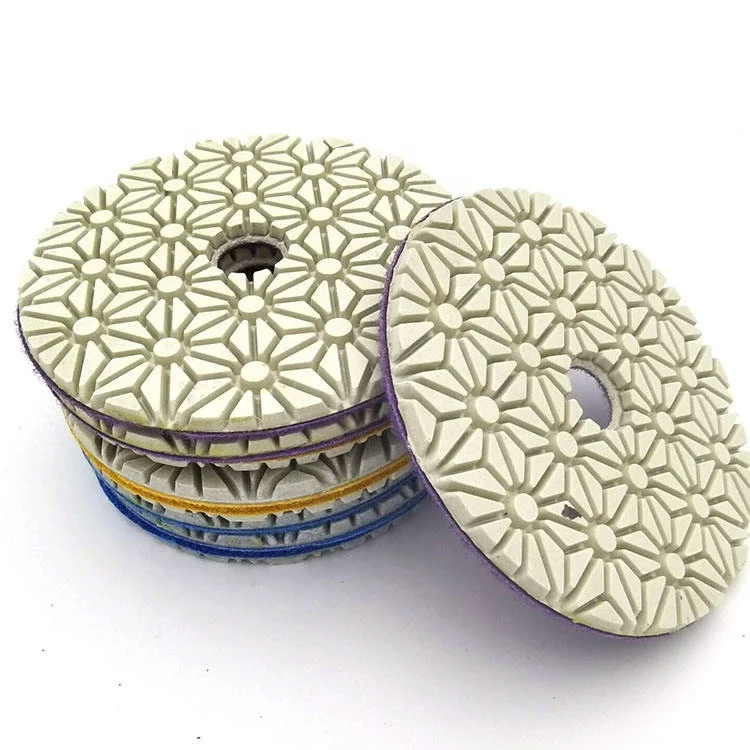 4 inch 3 Steps Diamond Polishing Pads Tools For Stone concrete tile