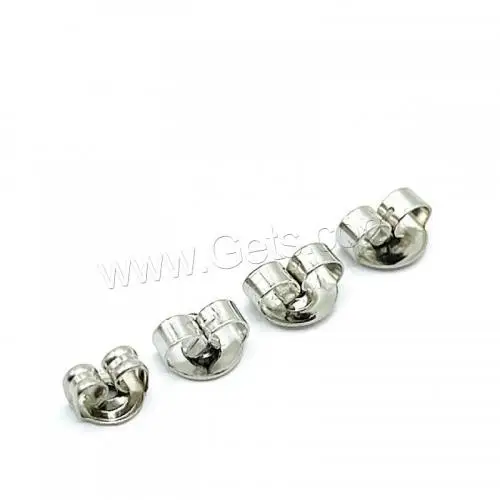 DIY original color 304 Stainless Steel Ear Nut Component for jewelry making electrolyzation 100PCs/Bag 1647393