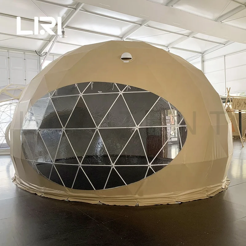 8m Star Oval Igloo House Glamping Geodesic Dome Tent for Resort with Bathroom