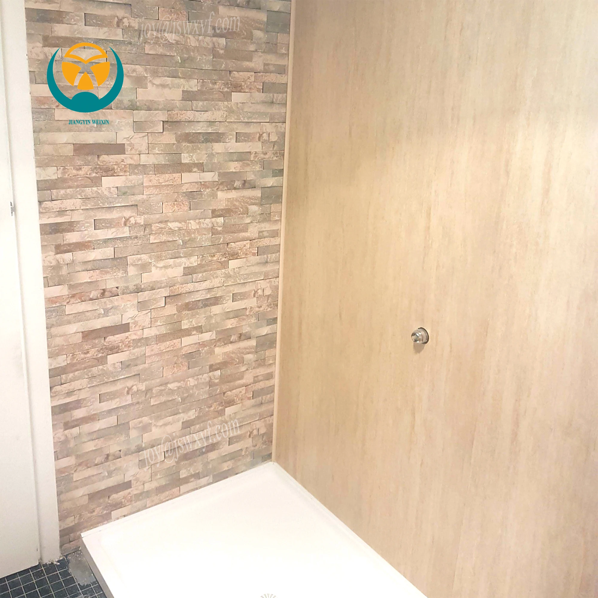 Waterproof 1.2 m  x 2.4 m PVC  wall panel for interior wall decoration in mat brick finishing