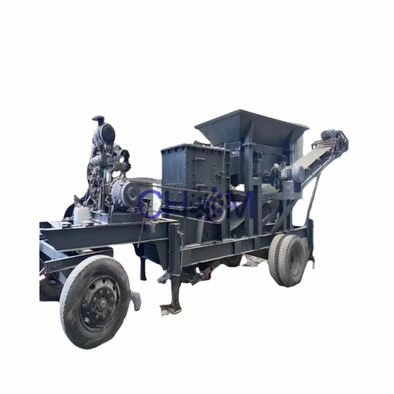 Used 3200 diesel engine mobile 6-blade crusher