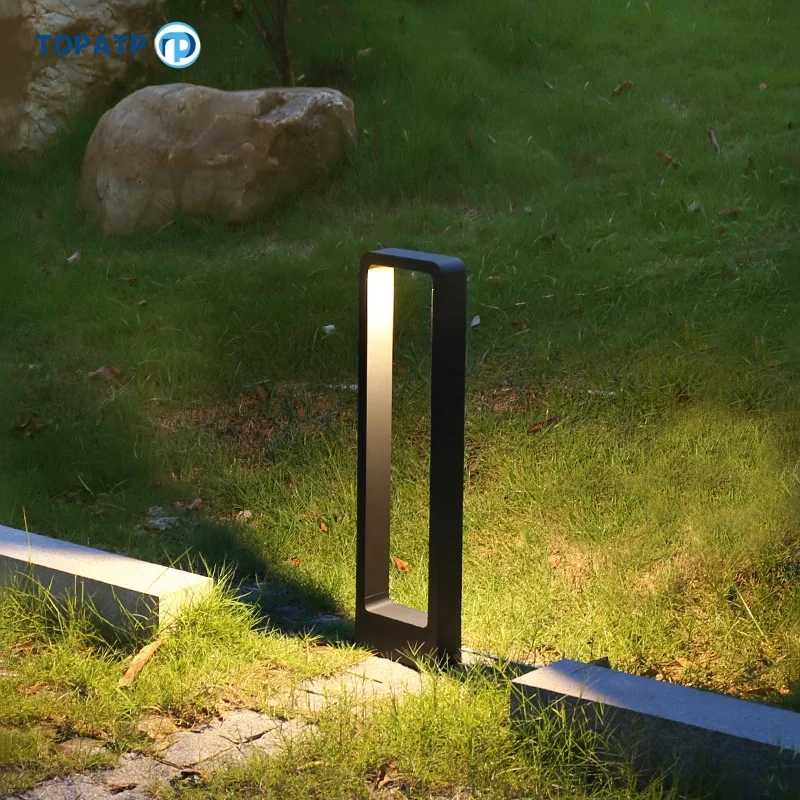 Modern 3000K Warm White Outdoor Bollard Lighting Aluminum Outdoor Led Garden Lamp