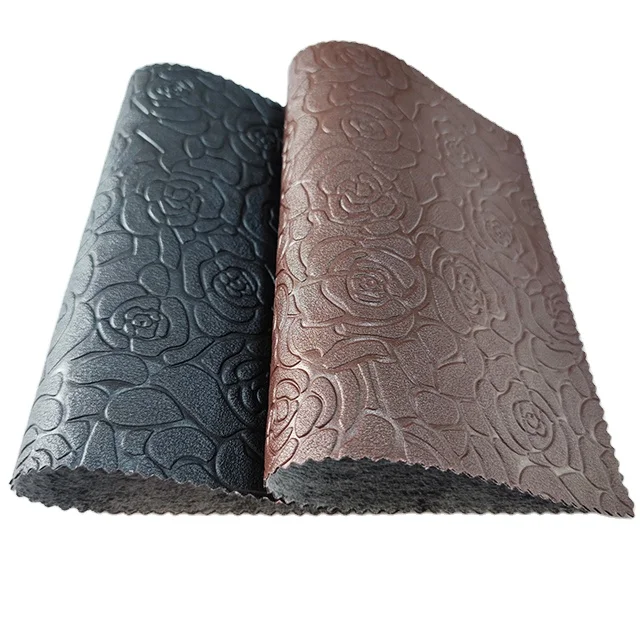 Wholesale Table Mat Embossed Faux Decorative Leather Artificial PVC Leather for  Bag Upholstery